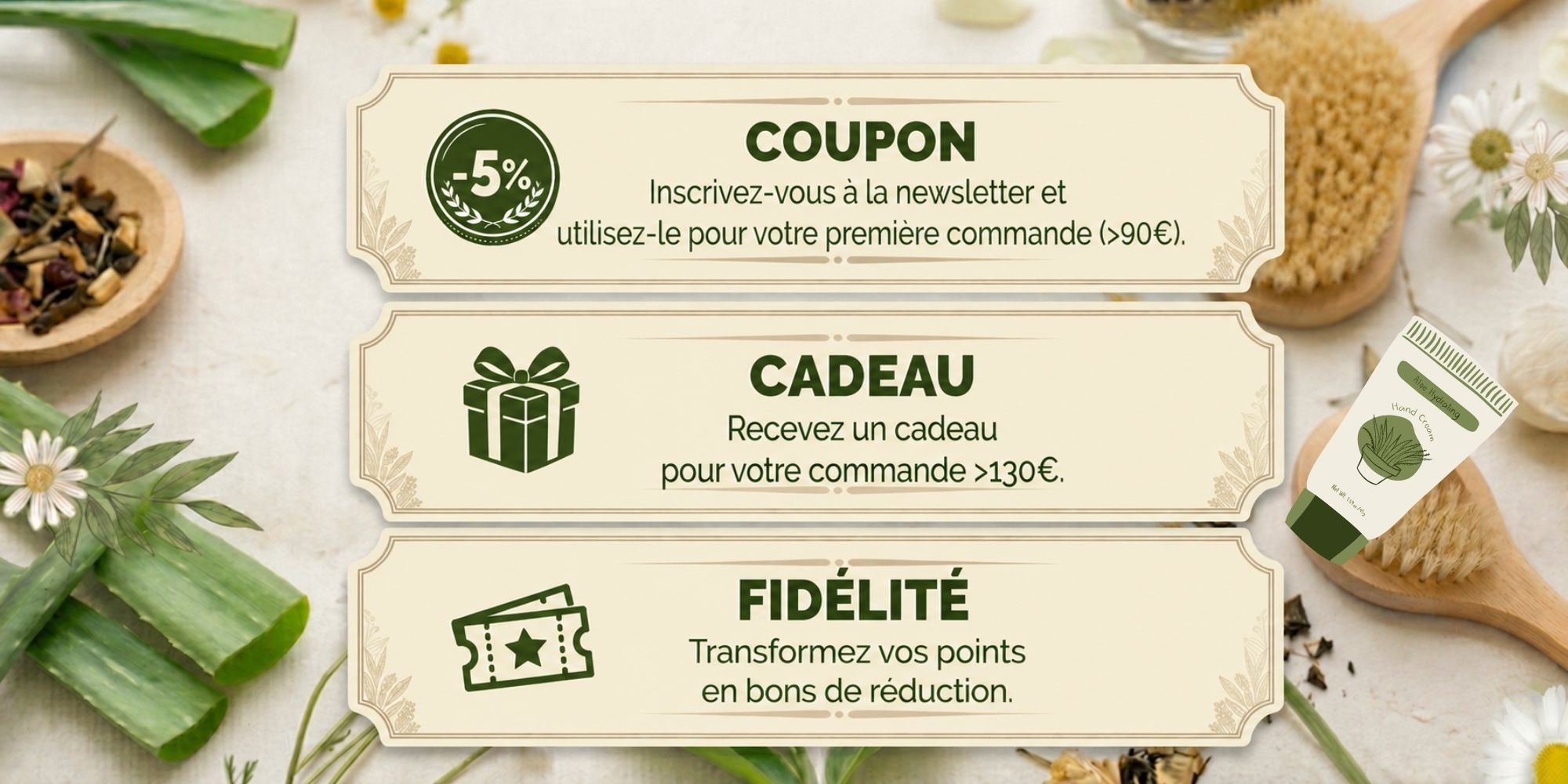 Sp&eacute;cialiste en cosm&eacute;tique naturelle et bio certifi&eacute;e par COSMOS, ICEA et Bio Inspecta.